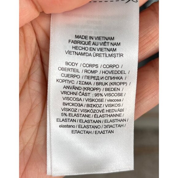 Lauren Ralph Lauren faux wrap peplum blouse sage green sz L - Picture 8 of 9